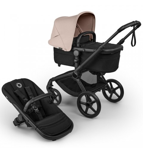 Bugaboo Fox 5 Renew - wózek wielofunkcyjny, zestaw 2w1 z opcją 3w1 i 4w1 | Black / Black - Desert Taupe